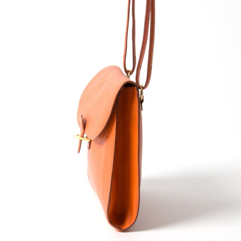 Cool box leather handbag Delvaux Orange in Leather - 32964774