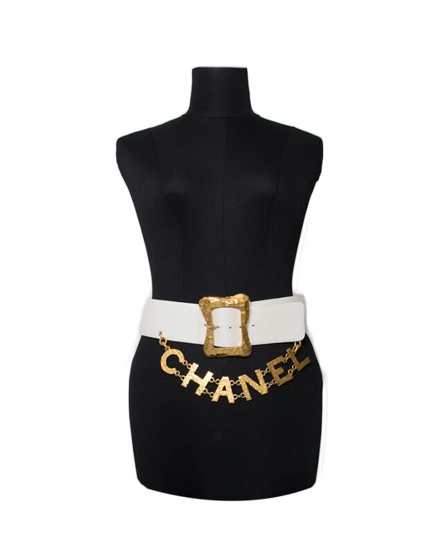 Chanel White Charm Waist Belt ○ Labellov ○ Buy and Sell