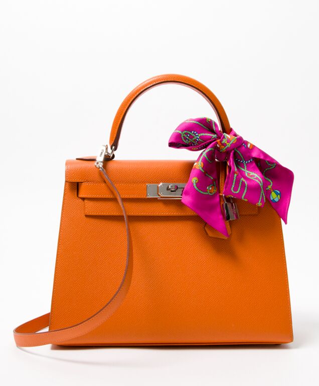 Hermes Kelly Sellier 28 Orange Epsom Gold Hardware – Madison Avenue Couture