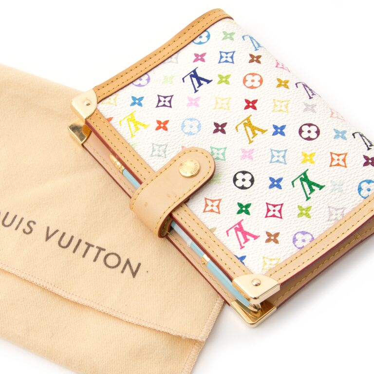 Louis Vuitton Monogram Multicolor Large Ring Agenda Cover White