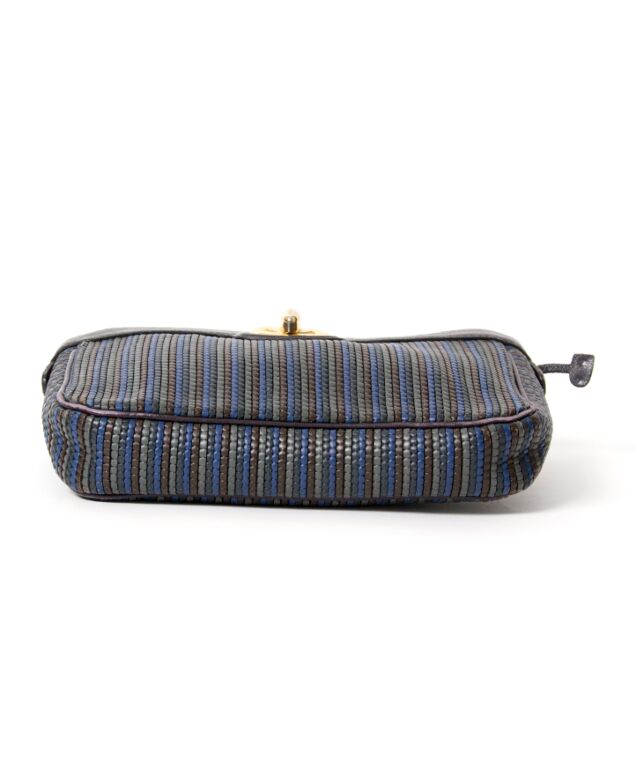 Delvaux Multicolor Woven 'Toile de Cuir' Shoulder Bag Delvaux Multicolor Woven 'Toile de Cuir' Shoulder Bag