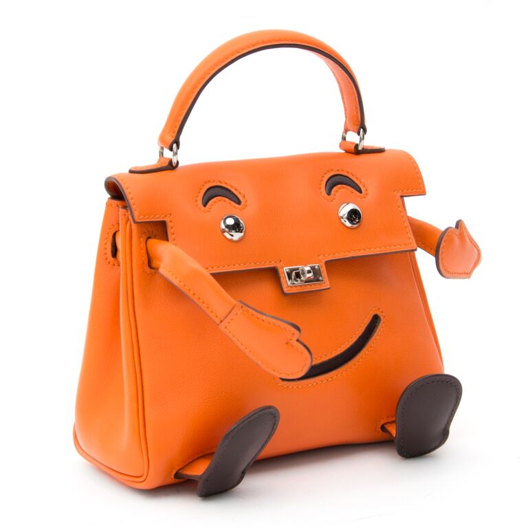 Hermès Kelly Quelle Idole Doll Bag Orange Palladium Hardware