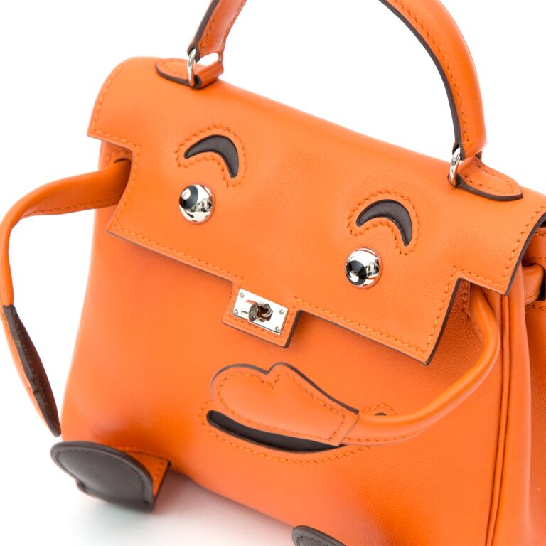 Hermès Kelly Quelle Idole Doll Bag Orange Palladium Hardware