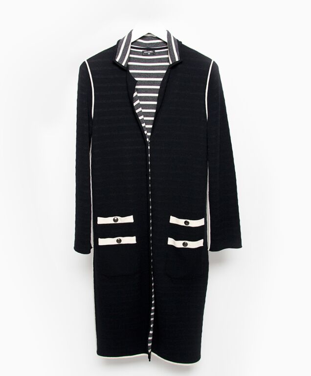 chanel black cardigan