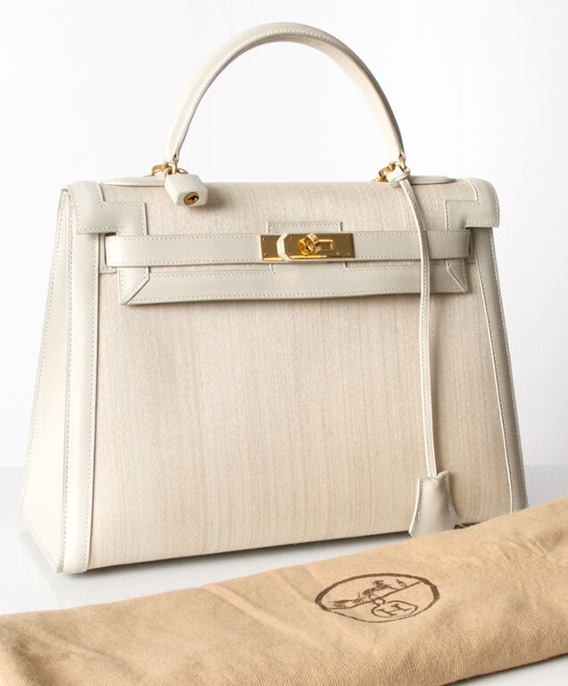 HERMES KELLY 28 CRINOLIN WHITE