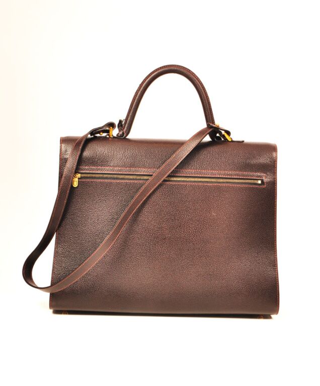 Delvaux Brillant Choclate Hand bag Labellov Buy and Sell