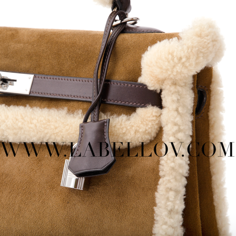 Hermes Kelly 35 Bag Rare Limited Edition Teddy Shearling Plush – Mightychic