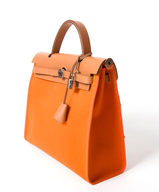 Hermès Orange Herbag Cabas ○ Labellov ○ Buy and Sell Authentic