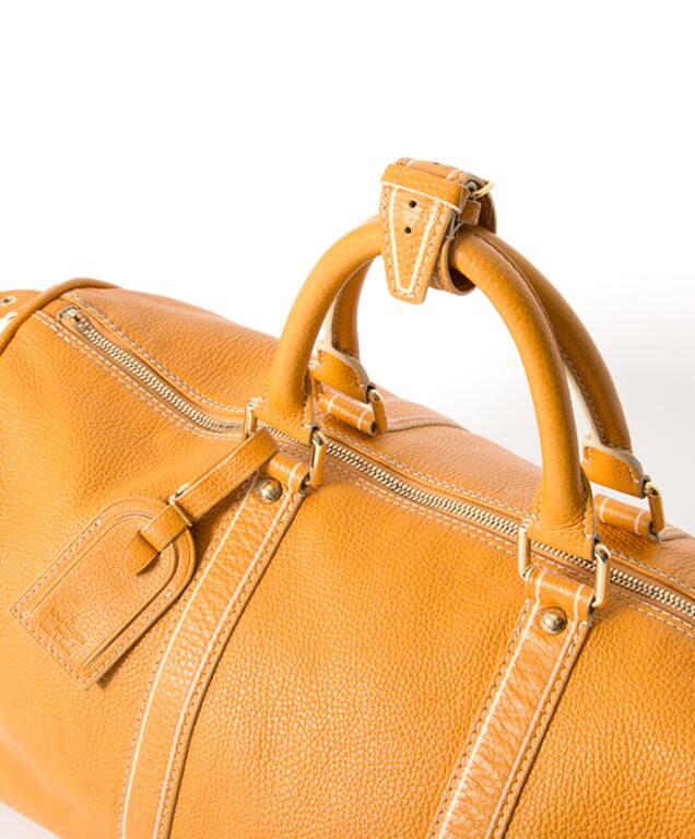 Louis Vuitton Keepall Tobago Yellow Runway Travel Bag ○ Labellov