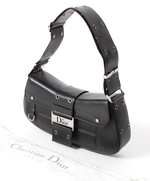 Dior Black Leather Street Chic Reporter Handbag ○ Labellov ○ Buy and Sell  Authentic Luxury