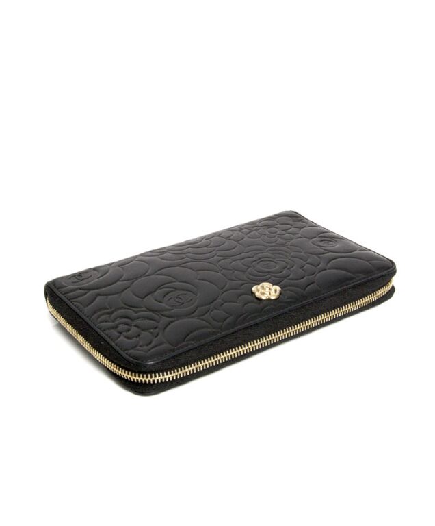 Vintage Chanel Camellia Wallet Black ○ Labellov ○ Buy and Sell Authentic  Luxury