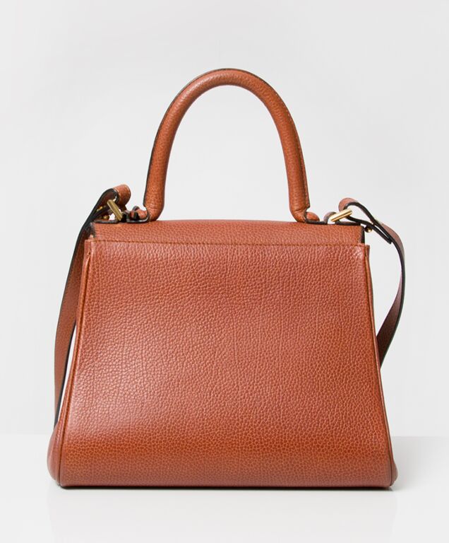 Vintage Delvaux Brillant PM Cognac Shoulder Strap Labellov Buy and Sell Authentic Luxury