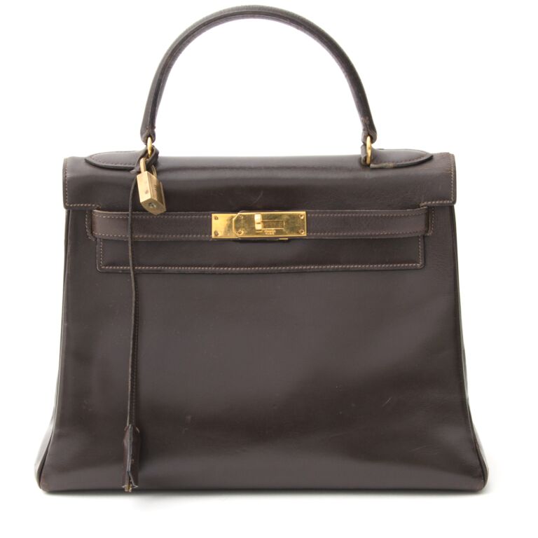 Hermes Vintage Kelly 28 Dark Brown Box – ＬＯＶＥＬＯＴＳＬＵＸＵＲＹ