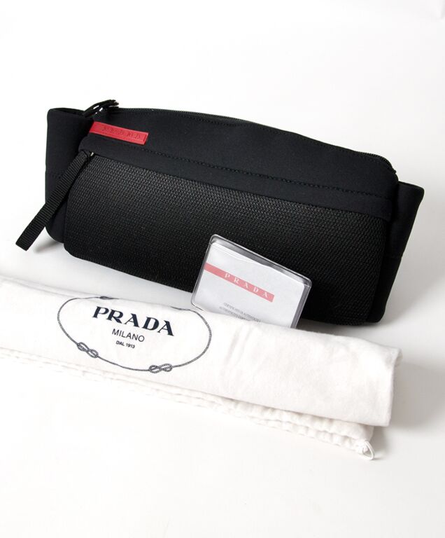 Prada Black Neoprene Waist Fanny Pack B9257S ○ Labellov ○ Buy and Sell  Authentic Luxury