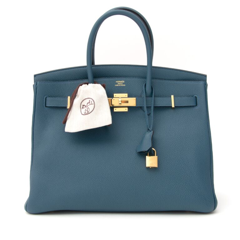 HERMES Togo BIRKIN 35 Bleu Cobalt 34283