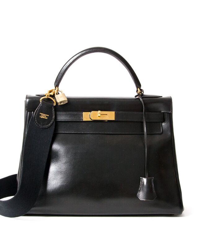 Herm s Black Kelly 32 GHW STRAP Labellov Buy and Sell