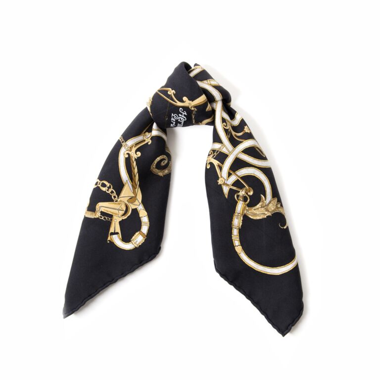 Labellov Hermès Gold Chain Silk Scarf 