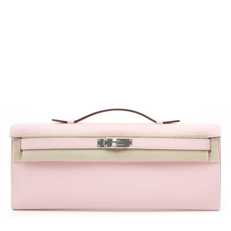 Hermès Kelly Cut Pochette Rose Sakura Swift Phw ○ Labellov ○ Buy and Sell  Authentic Luxury