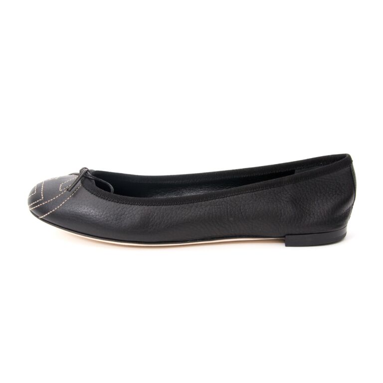 Brand New Gucci Black Leather Ballerina Flat ○ Labellov ○ Buy and Sell  Authentic Luxury