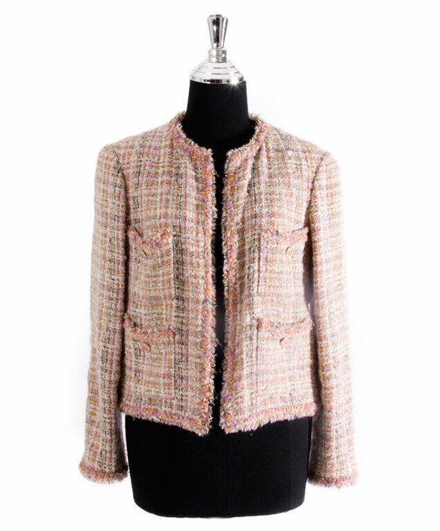 Chanel Pastel Tweed Jacket ○ Labellov ○ Buy and Sell Authentic Luxury