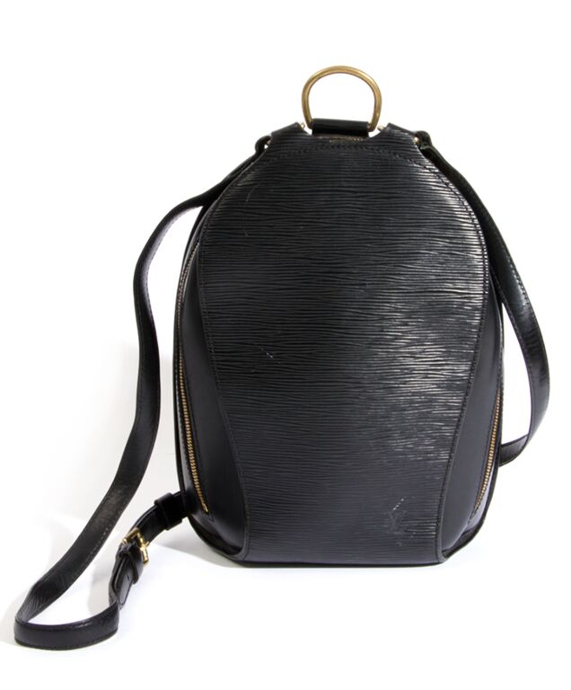 LOUIS VUITTON Black Epi Leather Vintage Mabillon Backpack at 1stDibs
