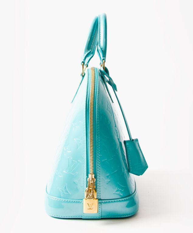 Authenticated Used Louis Vuitton Alma PM Blue Handbag Women's Epi Denim  M51052 