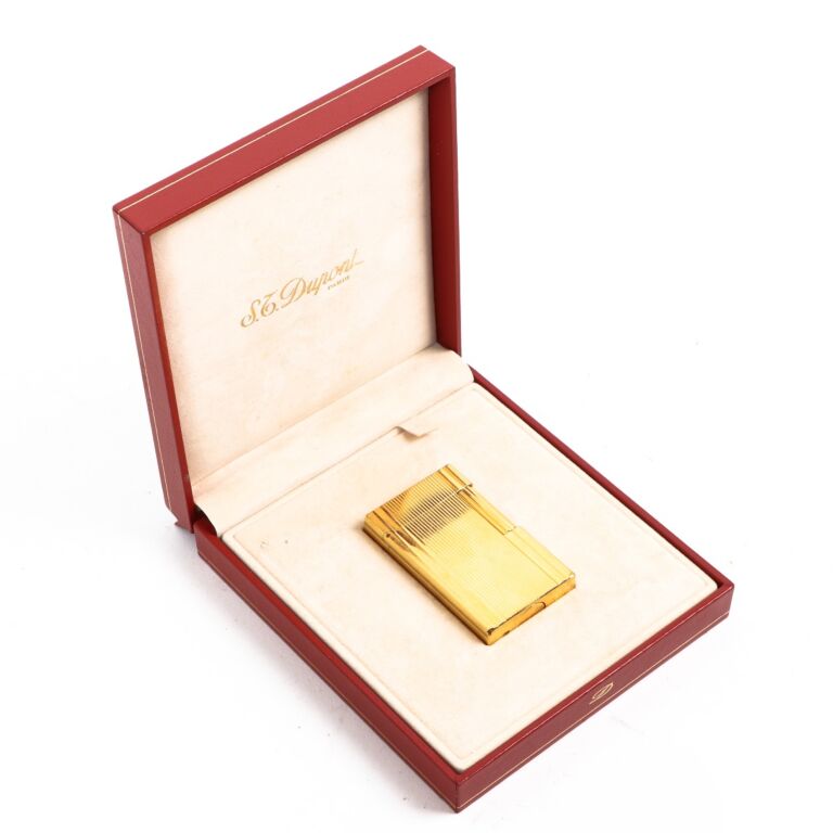 S.T. Dupont Gold-Plated Ligne 2 Vintage Lighter ○ Labellov
