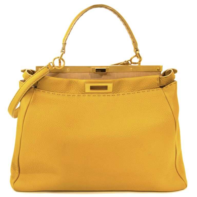 Fendi peekaboo yellow best sale