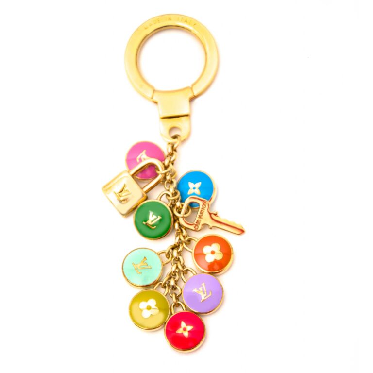 Louis Vuitton LV Multicolor Enamel Logo Pastilles Bag Charm