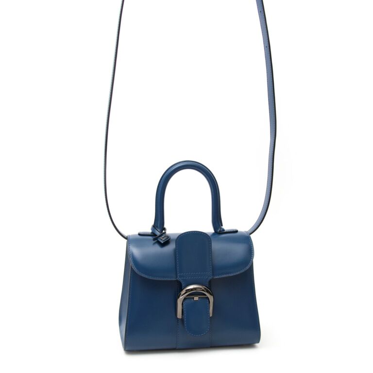 Delvaux Brillant Dark Blue MM ○ Labellov ○ Buy and Sell Authentic Luxury