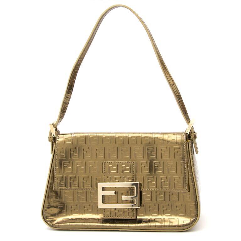 Fendi Metallic Gold Mama Baguette Bag Labellov Buy and Sell Authentic ...
