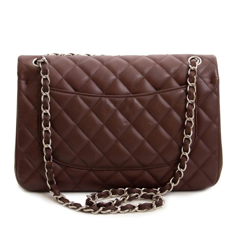 タイムセール★CHANEL フラップバッグ　ブラウン Chanel 24K Sweet Crush Flapbag Dark Brown Large CC Gold Classic