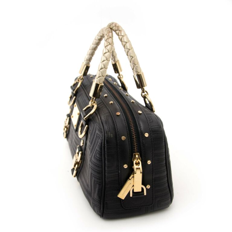 GIANNI VERSACE ブラックハンドバッグ ラ メドゥーサ ハンドバッグ ブラック | VERSACE JP