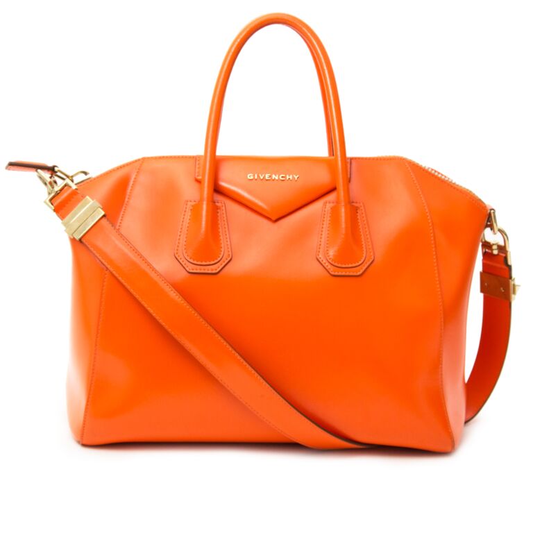 Givenchy Medium Antigona Orange Leather Bag ○ Labellov ○ Buy and Sell  Authentic Luxury