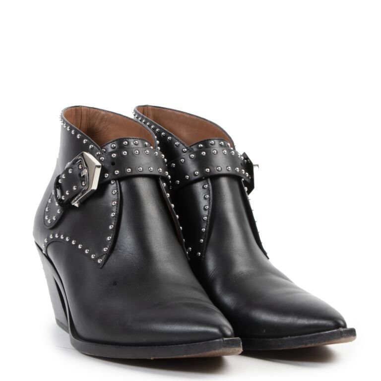 Givenchy black studded boots hot sale