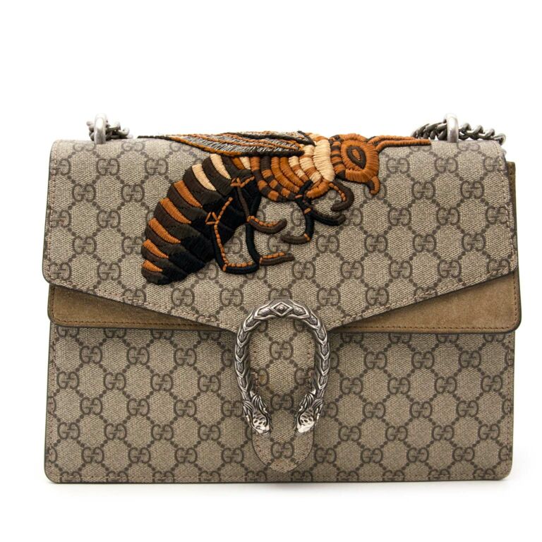 Gucci Monogram Bee Dionysus Medium shoulder bag ○ Labellov ○ Buy and Sell  Authentic Luxury