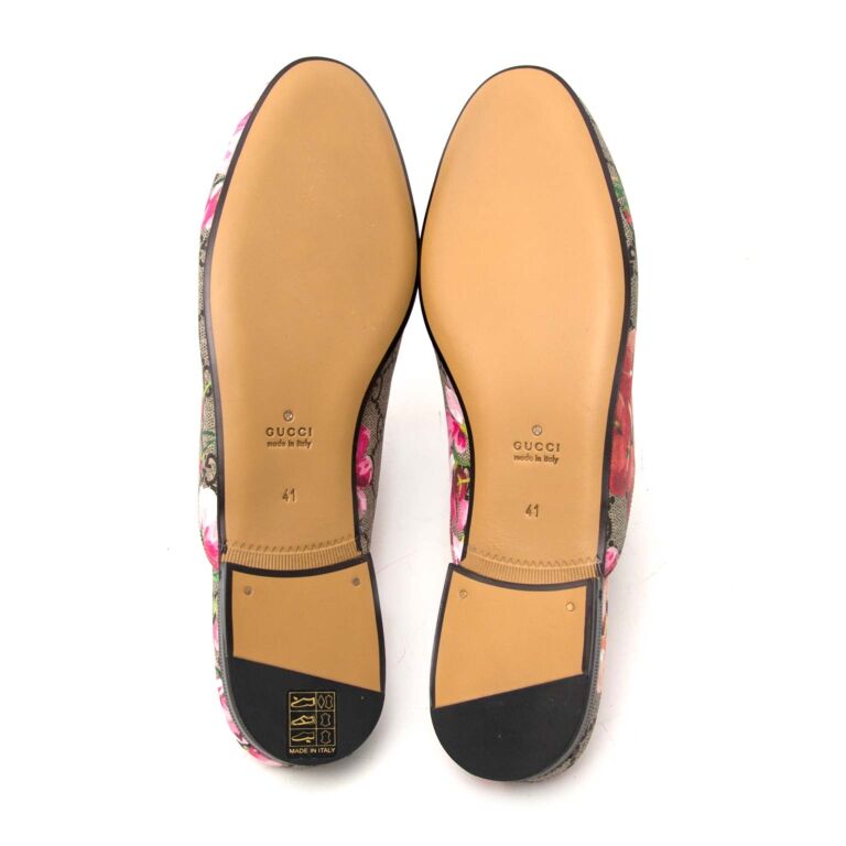 GUCCI gucci blooms slippers レザーウィメンズ NEVER WORN*Gucci Monogram Princeton GG Blooms Slipper - Size