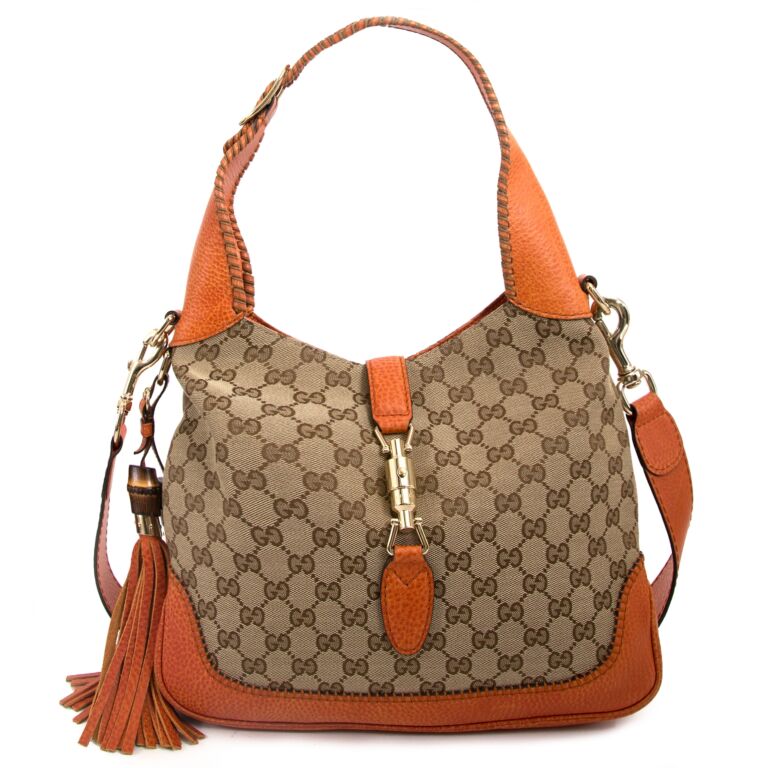 Gucci Jackie Monogram Hobo Bag Labellov Buy and Sell Authentic Luxury