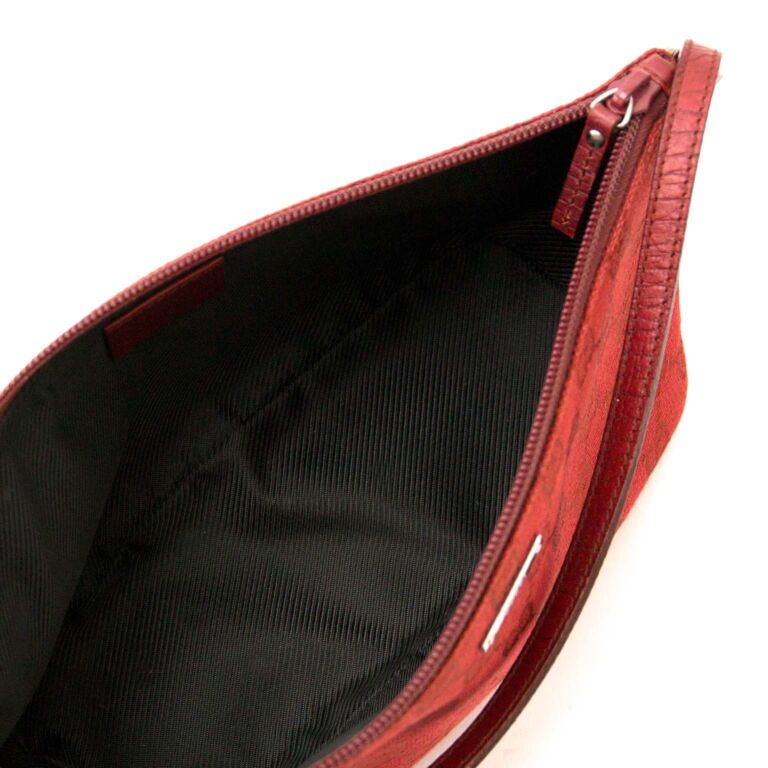 Gucci Red Monogram Accessory Pouch Labellov Buy and Sell