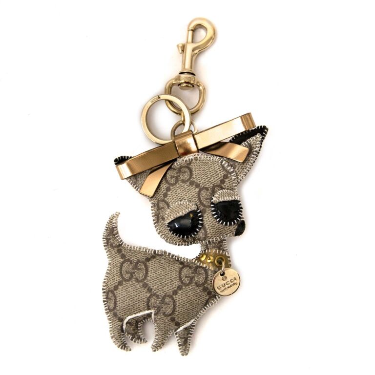 gucci dog keychain