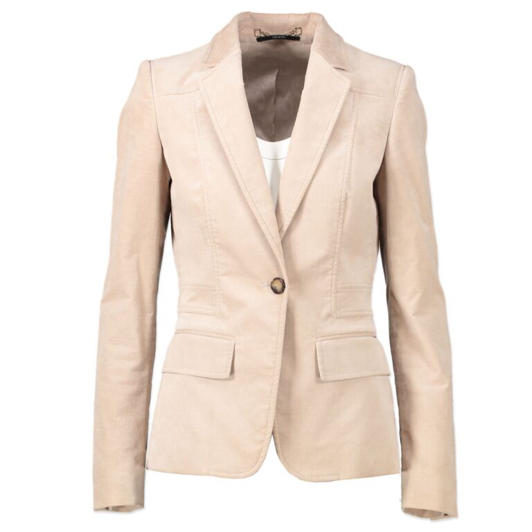 beige skirt suit