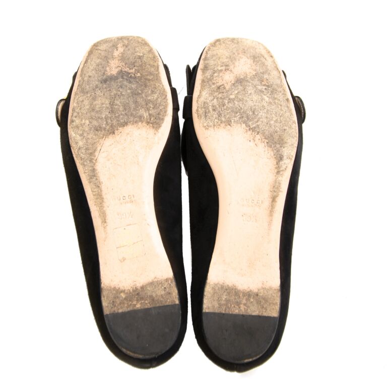 Gucci marmont suede shop flats