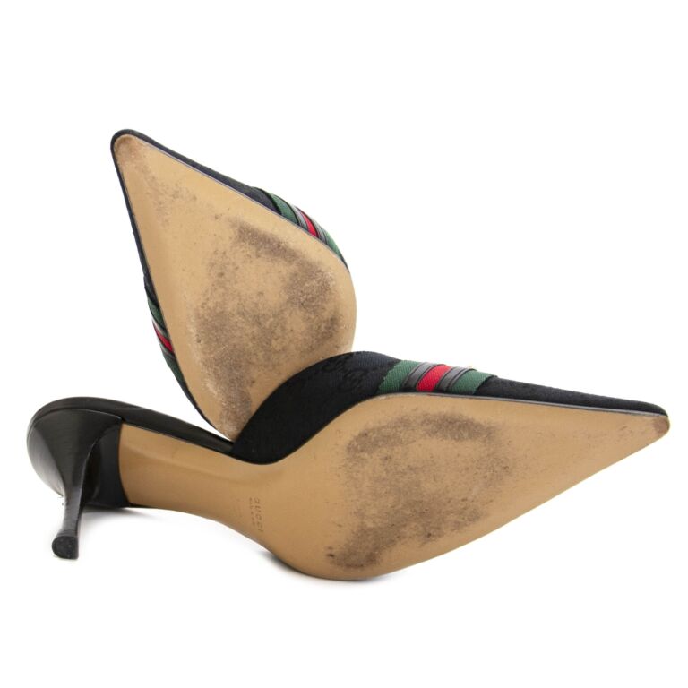 Gucci Black Monogram Mules - size 40 ○ Labellov ○ Buy and