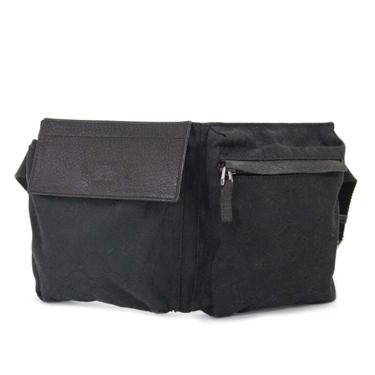 Gucci Black Monogram Belt Bag Labellov Buy and Sell