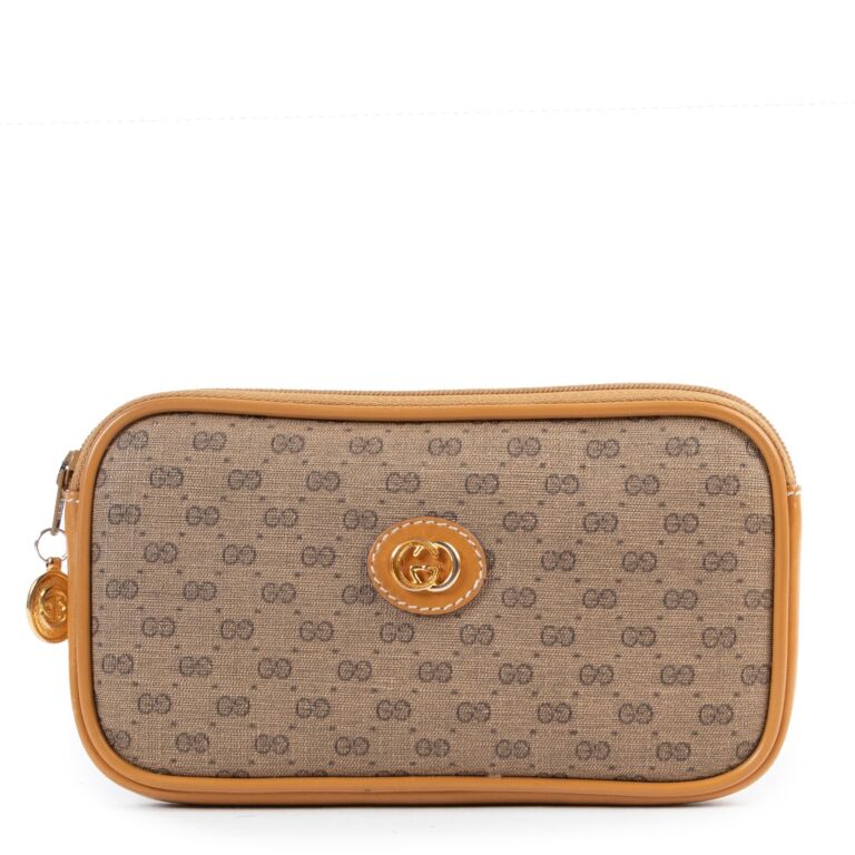 Gucci monogram pouch sale