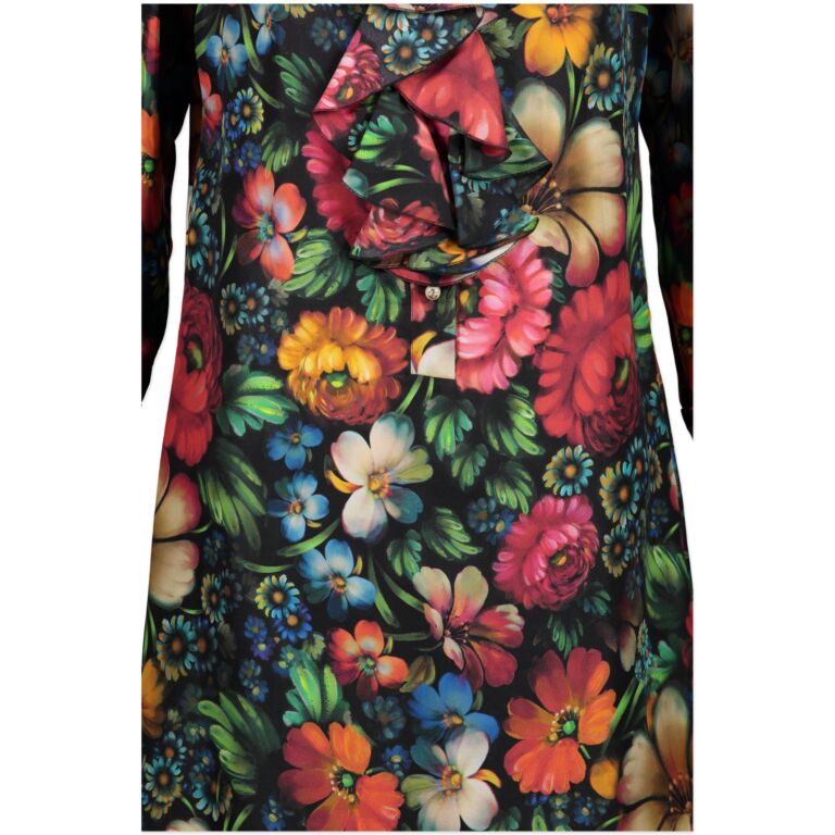 Gucci black deals floral dress