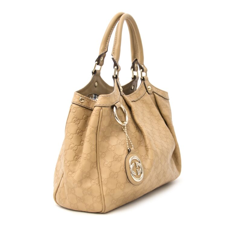 Gucci Beige Guccissima Sukey Tote Bag Labellov Buy and Sell