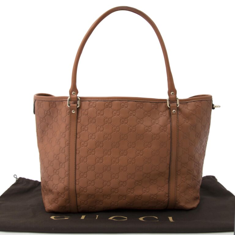 Gucci Cognac Monogram Shopper Labellov Buy and Sell