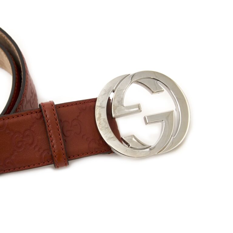 Mens gucci belt red top
