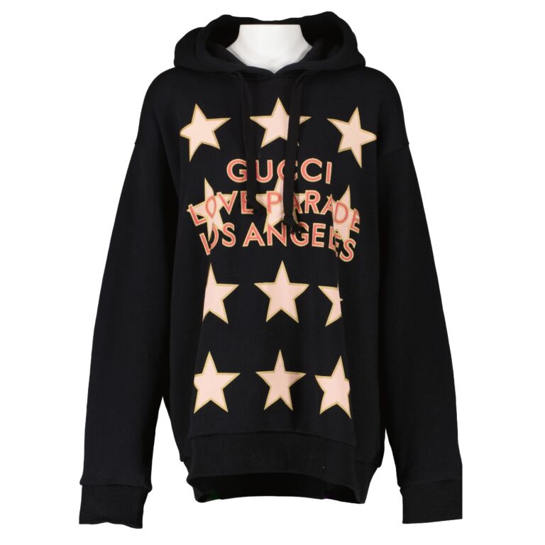 Gucci Love Parade Black Oversized Hoodie Size M Labellov
